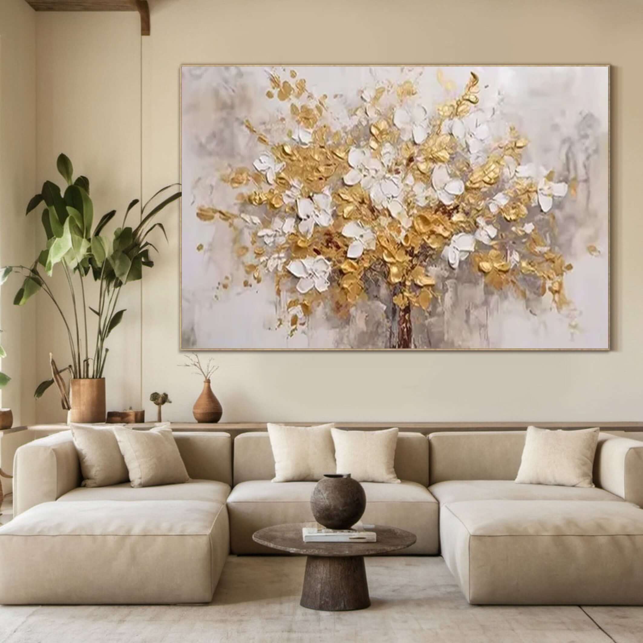 Bloomfire - Textured Floral Wall Art Painting