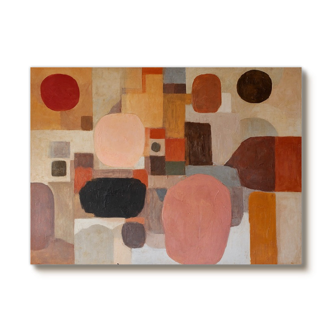 Organic Forms - Hand Painted Organic Geometric Abstract Wall Art