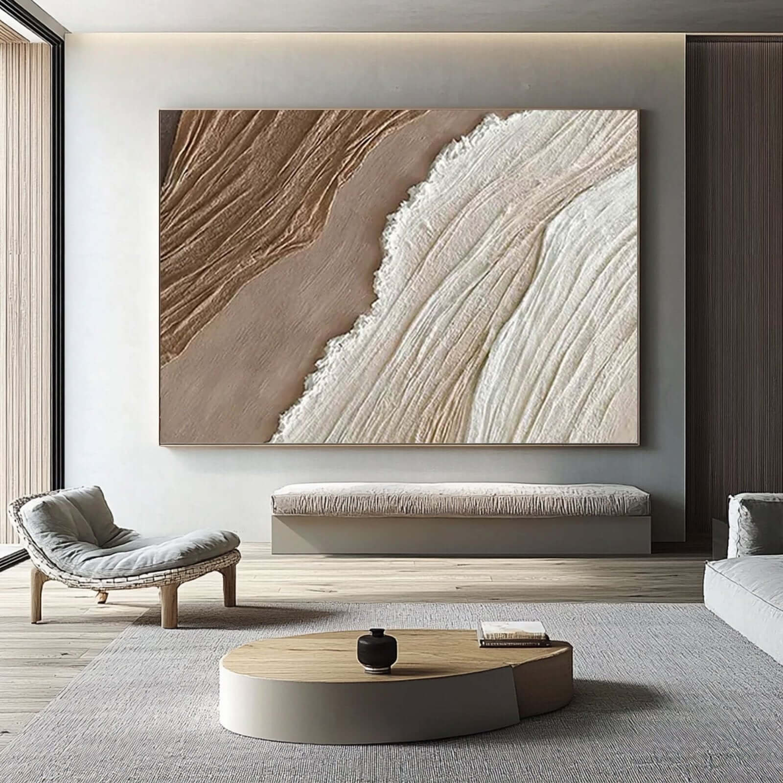 Terra Sway I - Brown Textured Abstract Canvas Art Painting