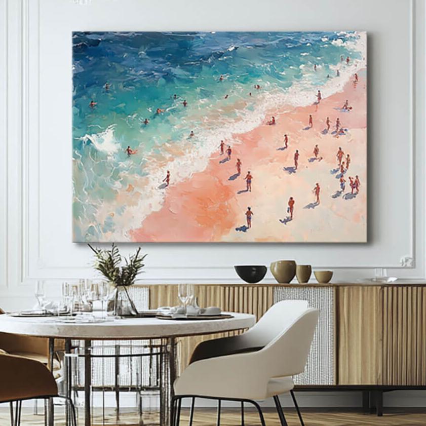 Beach Trip I - Seascape Abstract Wall Art Painting