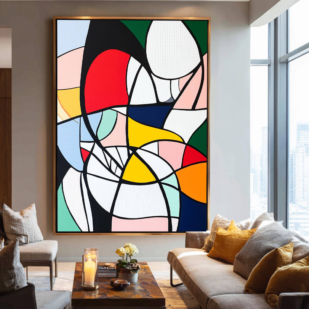 The Deconstructed Venus - Large Hand Painted Pop Art Multicolor Block Wall Art