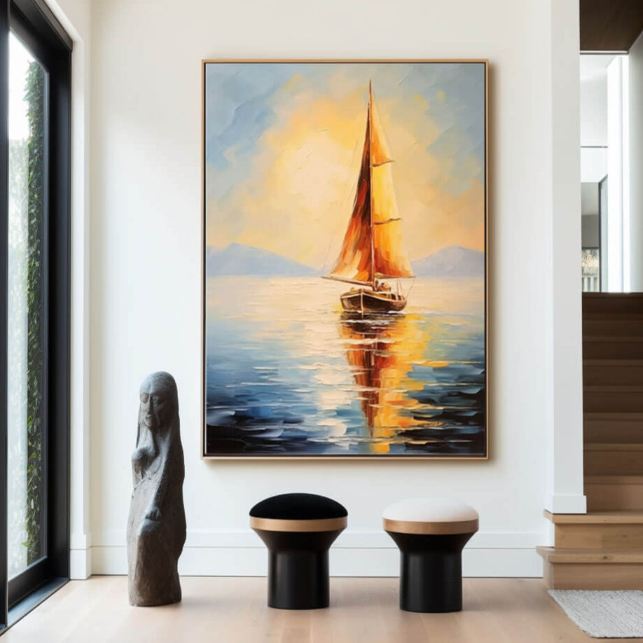 Sailboat - Seascape Wall Art Painting