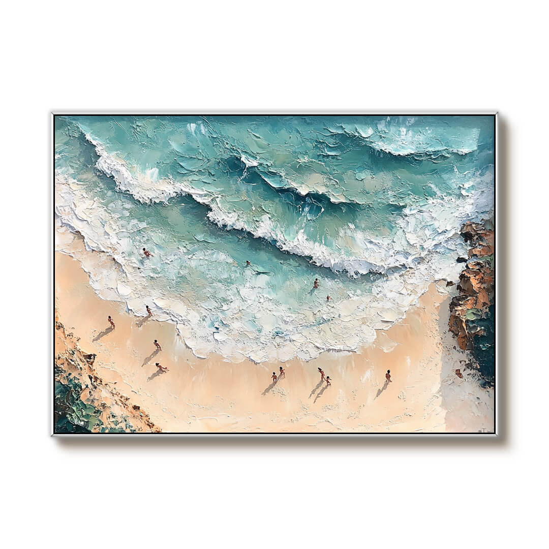 Tropical Holiday I - Seascape Abstract Canvas Art Painting