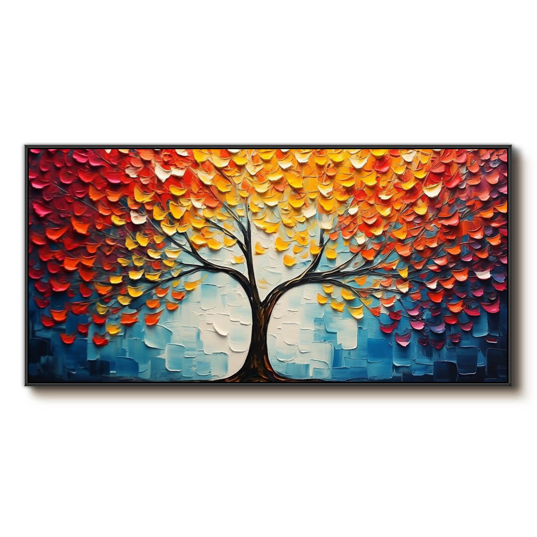 The Pleasant Trees - Textured Abstract Art Painting