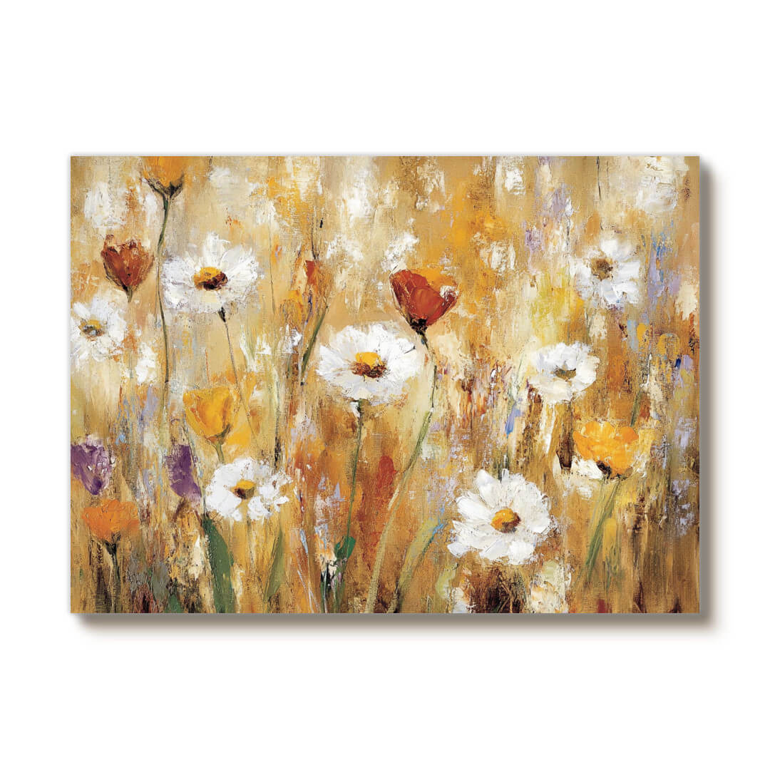 Disordered Spring - Colorful Floral Canvas Art