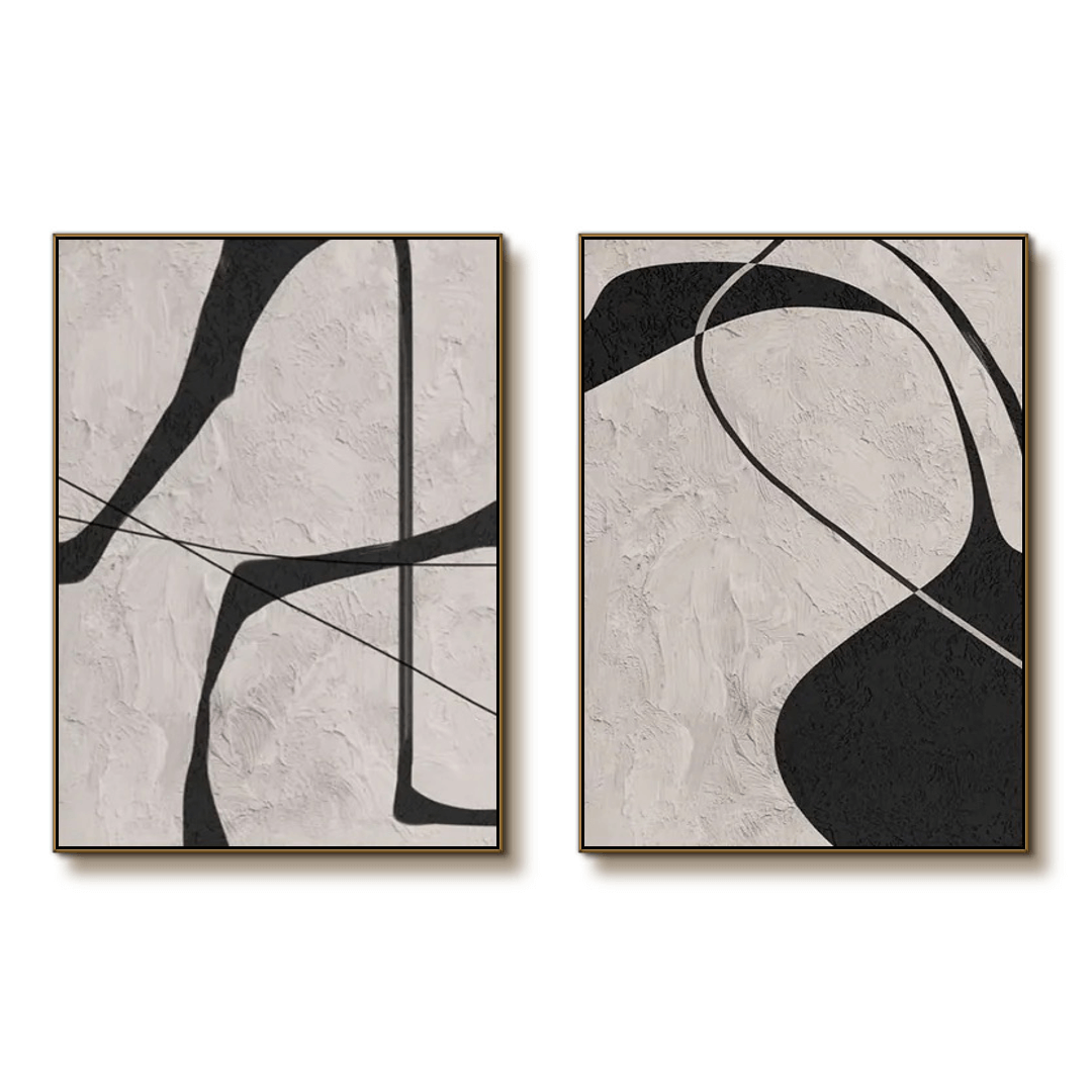The Runes - Abstract Wall Art Set of 2