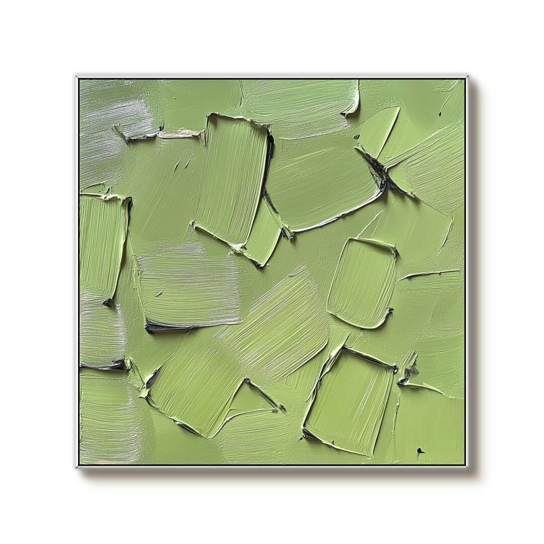 Field - Green Minimalist Textured Wall Art