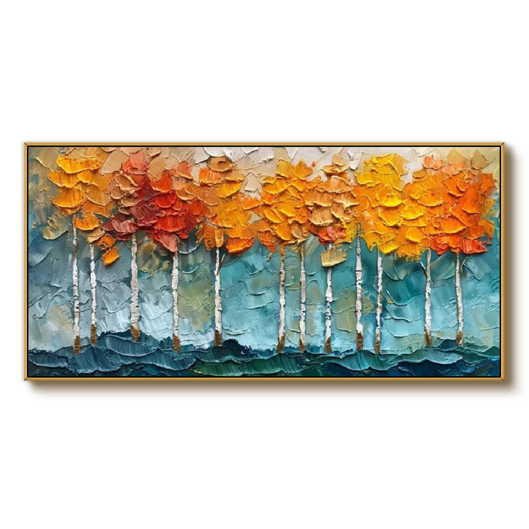 Amber Grove - Textured Forest Landscape Wall Art
