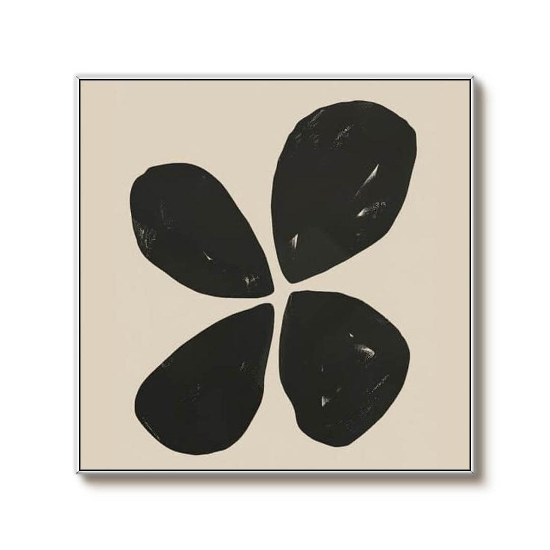 Big Leaf - Original Flower Abstract Art Painting