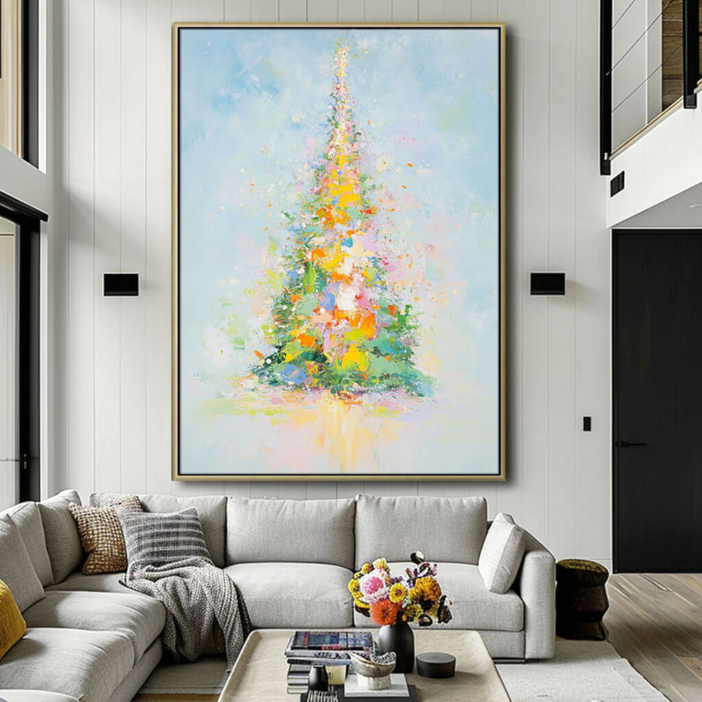 Christmas Glow - Colorful Abstract Art Painting