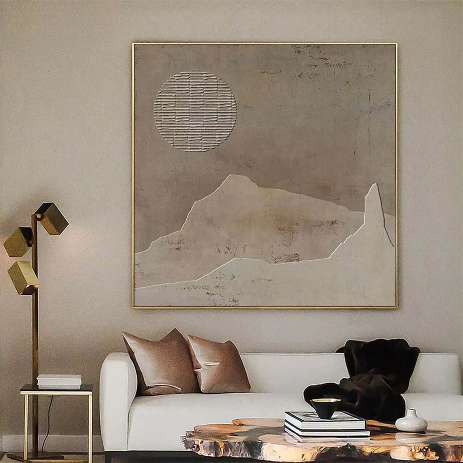 Zen Land - Wabi Sabi Textured Art Painting