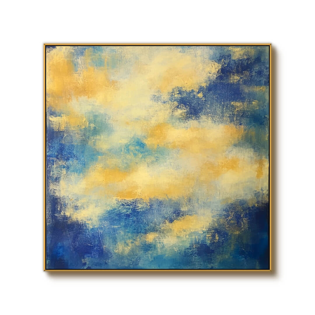 Poetry of the Cloud Realm - Large Modern Hand Painted Abstract Sky Wall Art