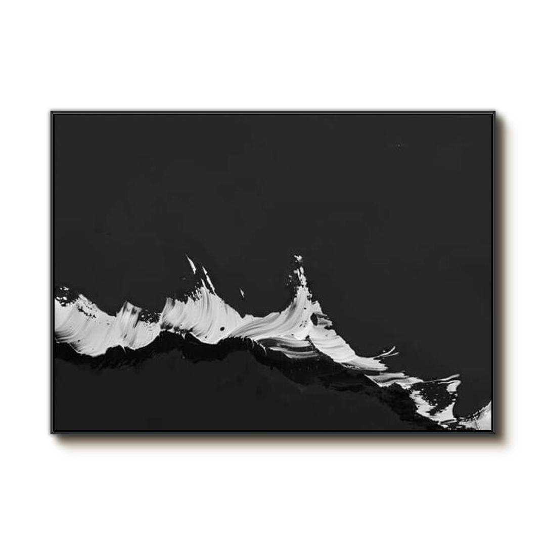 Mountain Peak - Large Black and White Abstract Wall Art