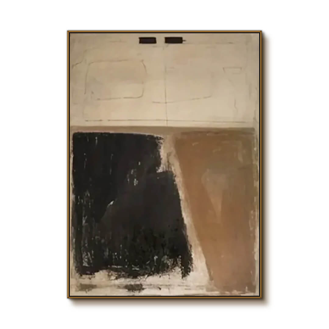 Void and Earth - Minimalist Abstract Painting