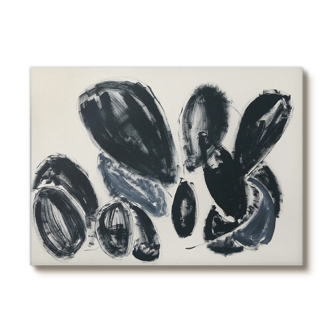 Engraving of Time - Hand Painted Ink Splash AbstractWall Art