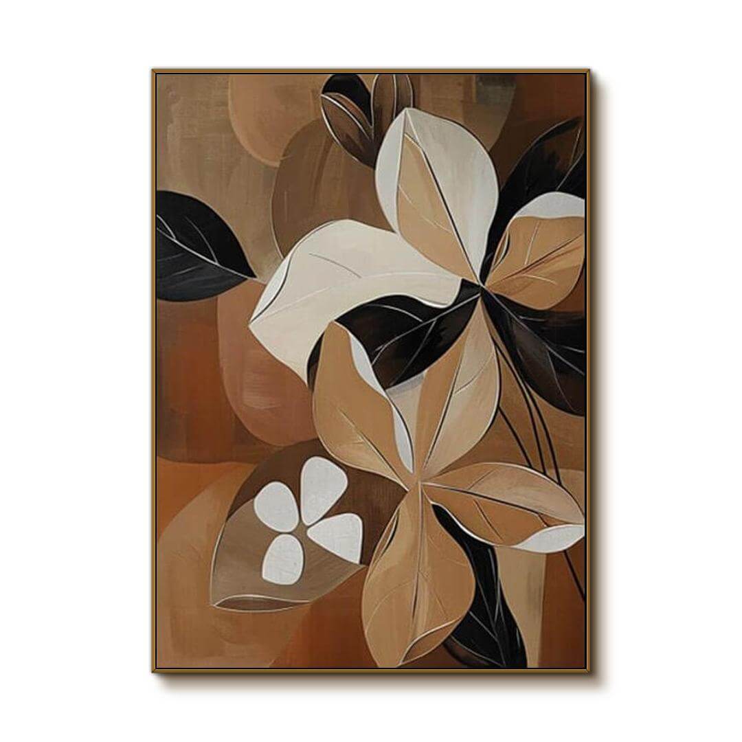 Autumn Leaves I - Botanical Textured Wall Art Painting