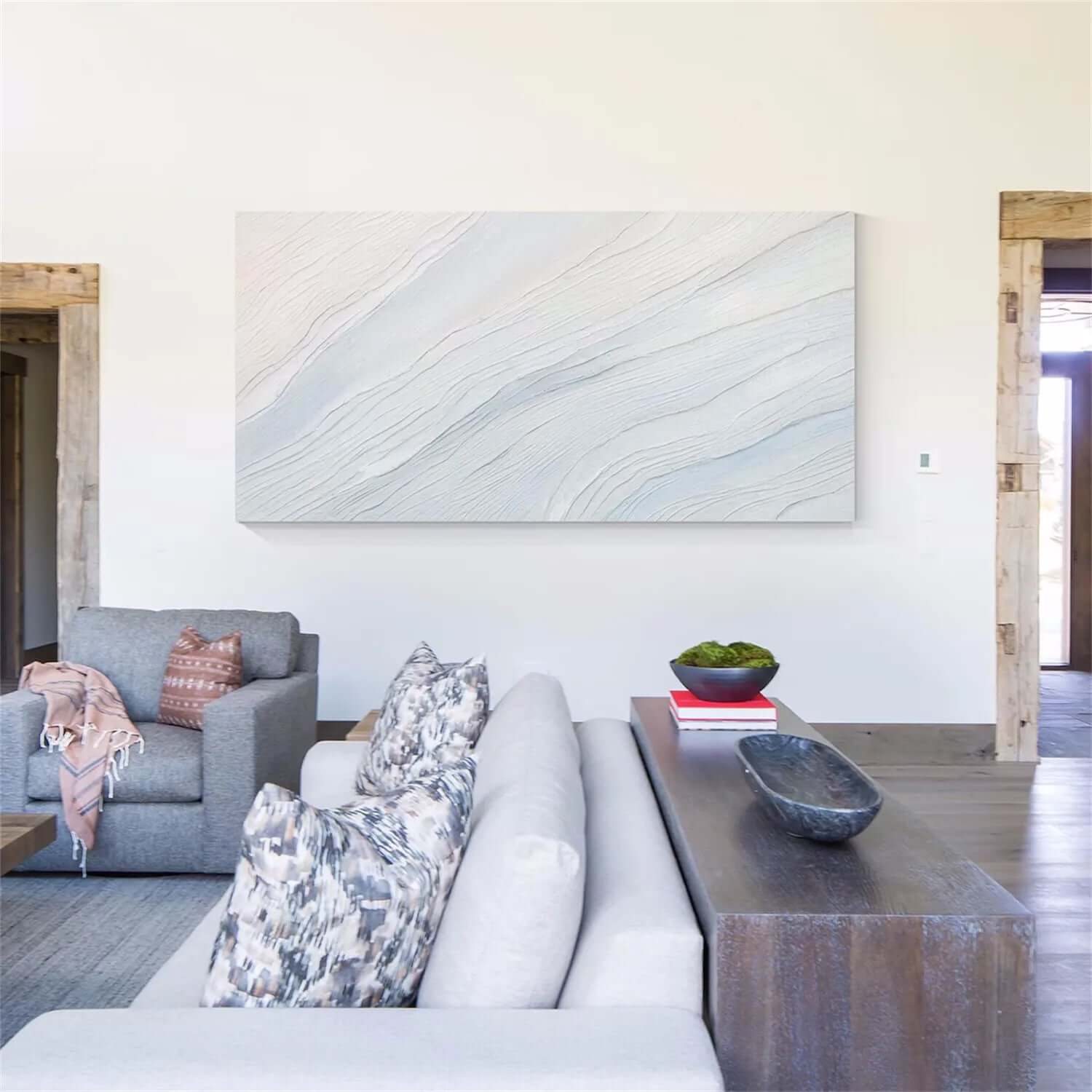 Muted Ripple - Minimalist Abstract Texture Wall Art