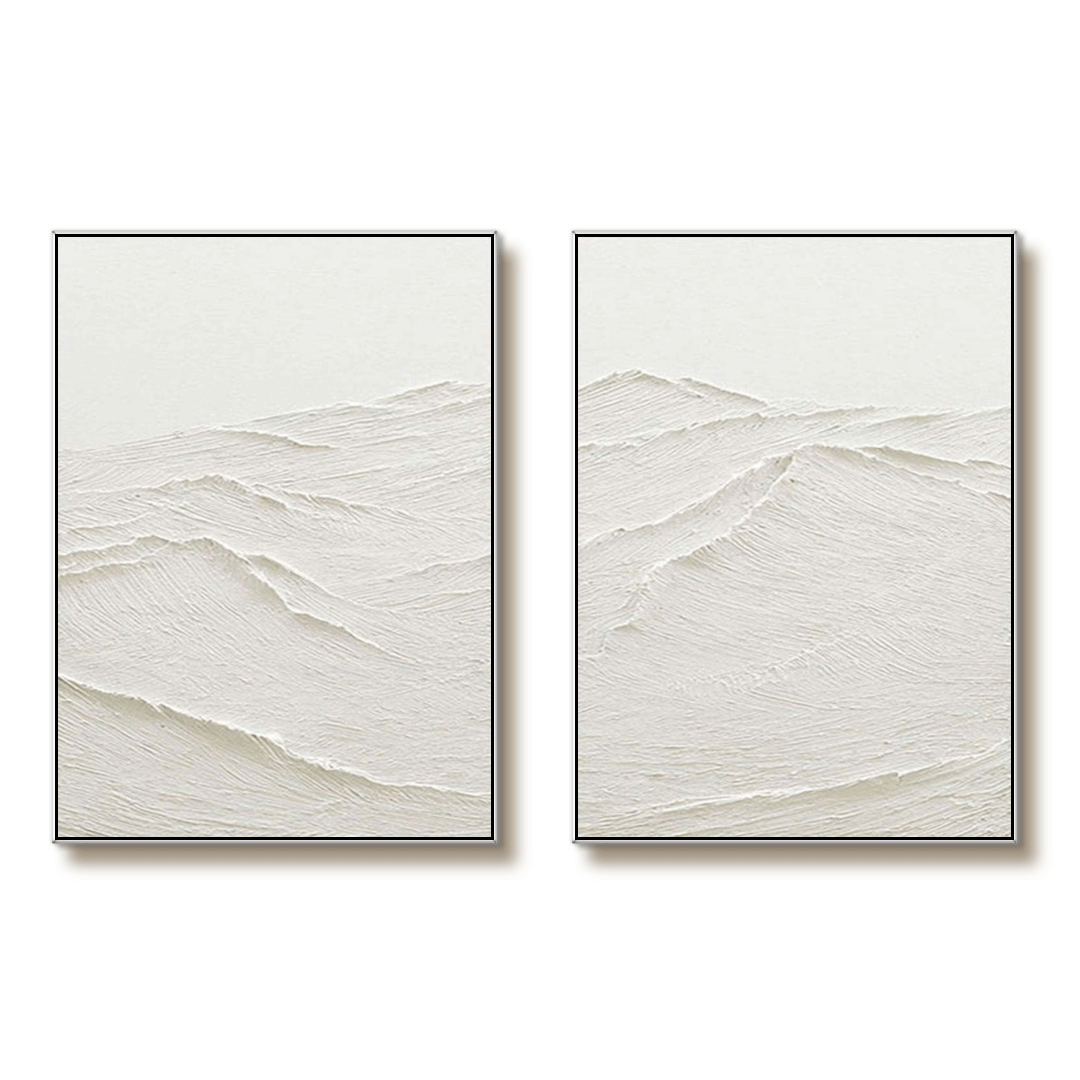 Dune I - Abstract Minimalist Plaster Wall Art Set of 2