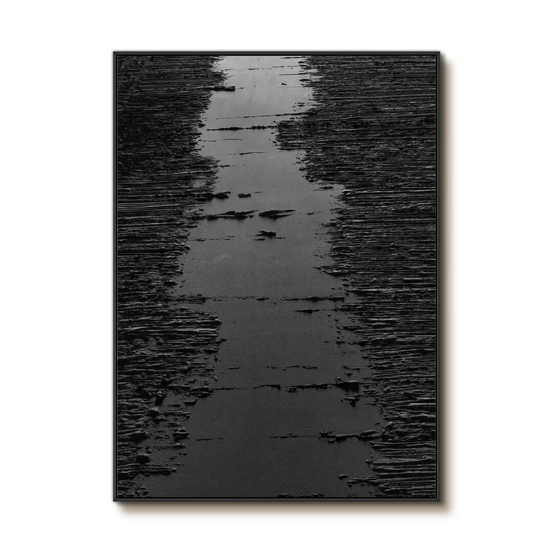 Dial Tone - Black Minimalist Wall Art Painting