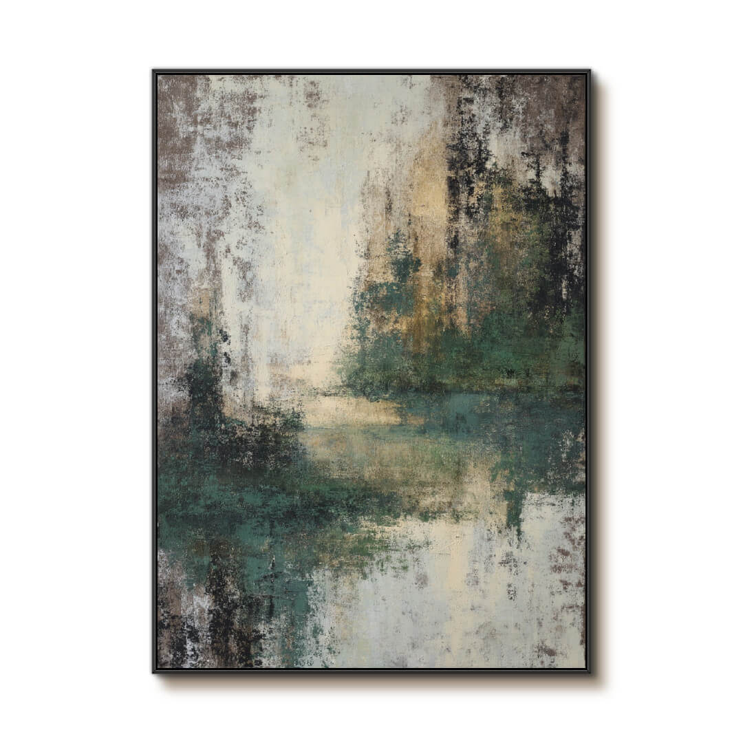 Thicket of Green - Large Modern Abstract Greenery Abstract Wall Art