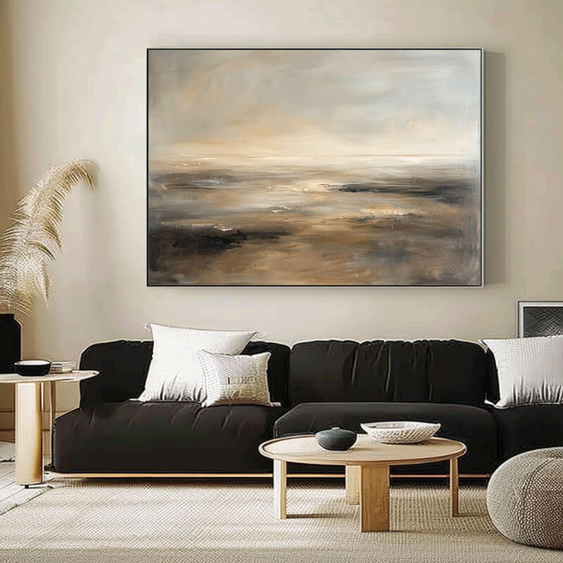 Misty Horizon I - Huge Original Abstract Canvas Art