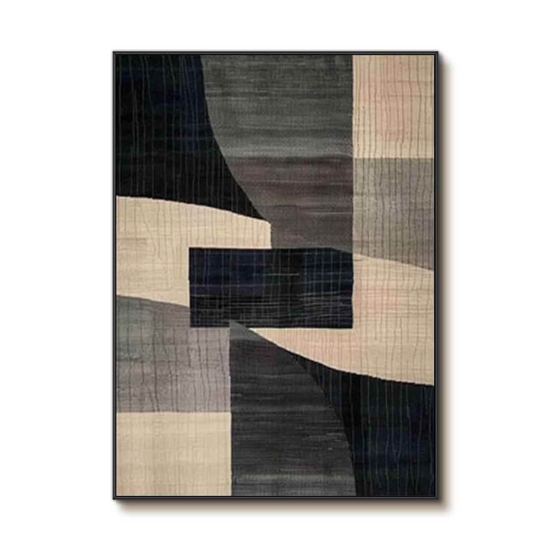 Plate Tectonics - Black Wabi Sabi Textured Wall Art