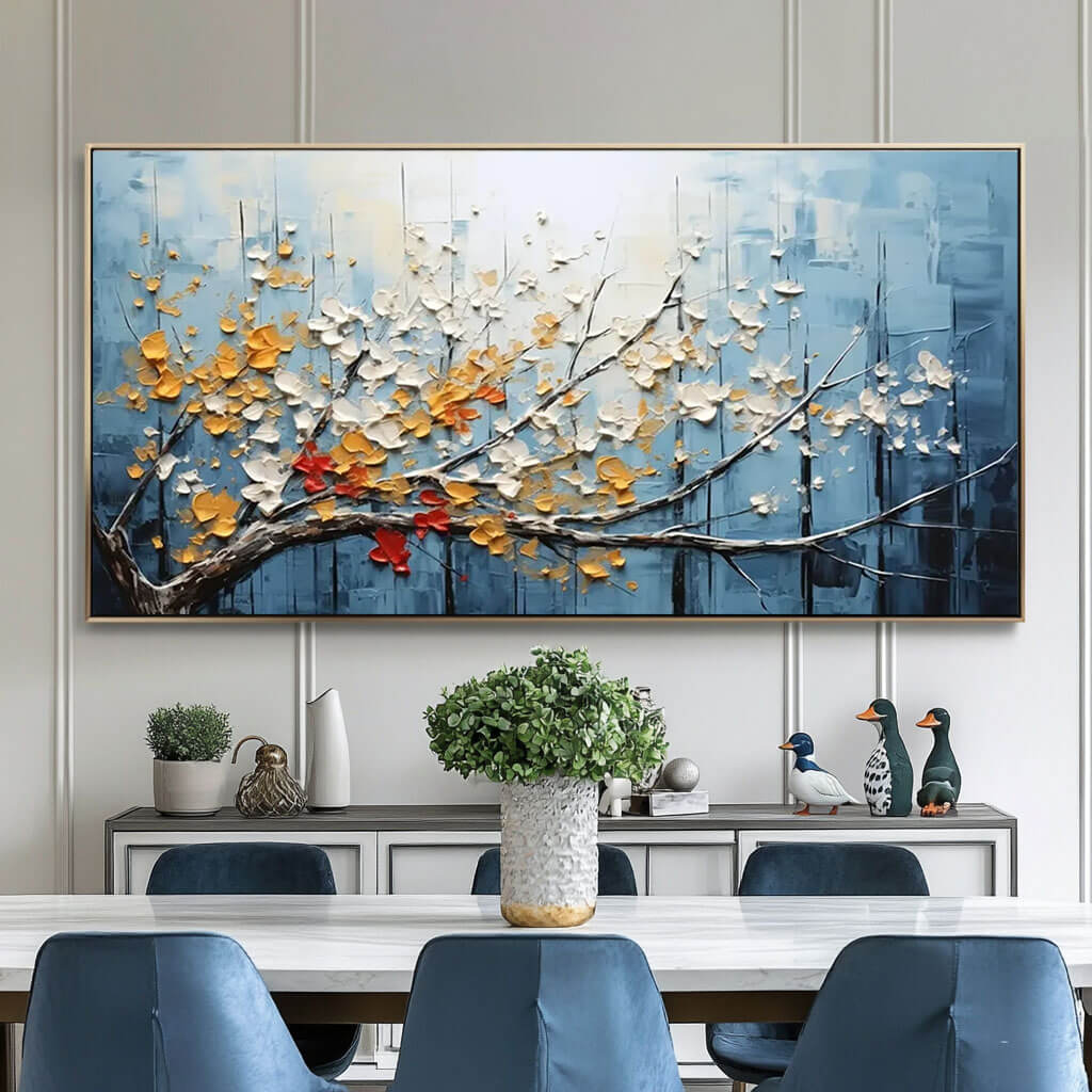The Turning Season - Abstract Branch Canvas Wall Art