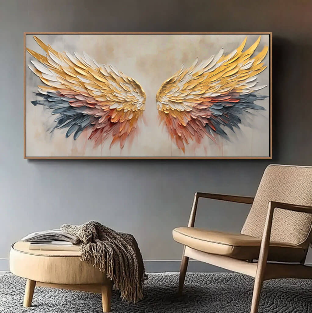 Wings - Large Textured Canvas Art Painting