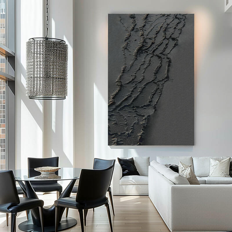 Whispers of the Night - Contemporary Abstract Textured Wall Art