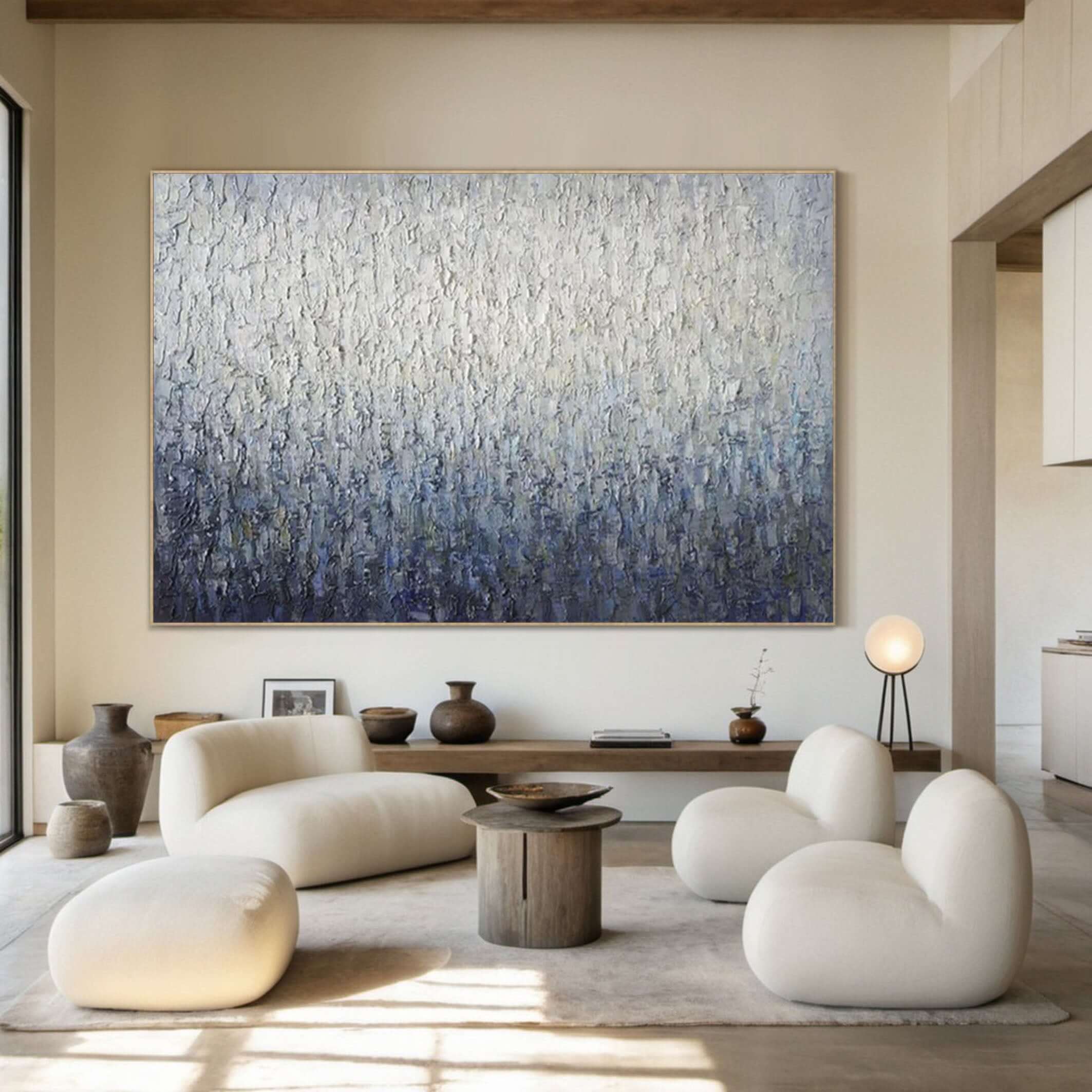 Blue Stagger - Modern Abstract Canvas Art Painting