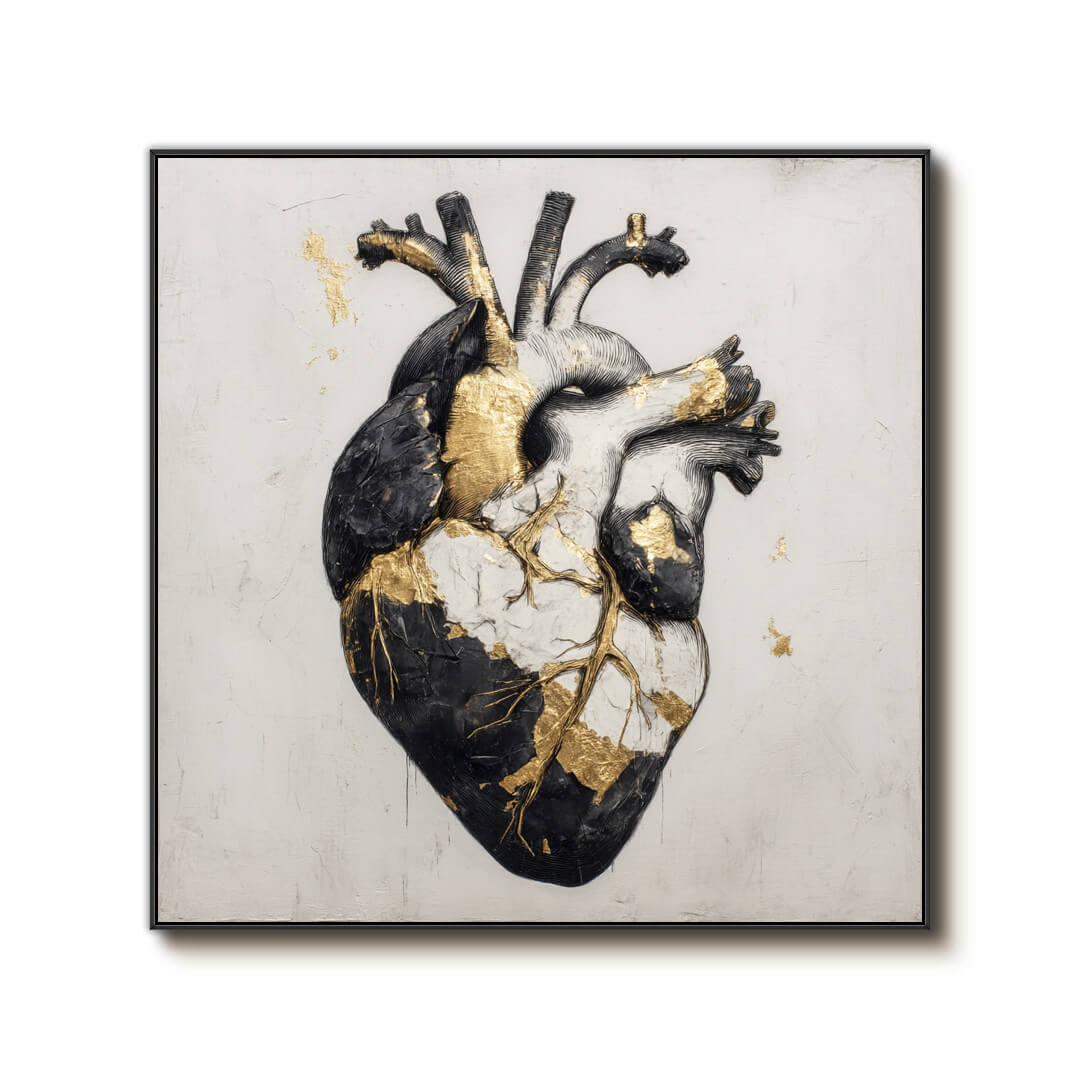 The Immortal Chamber - Hand painted Abstract Heart Wall Art