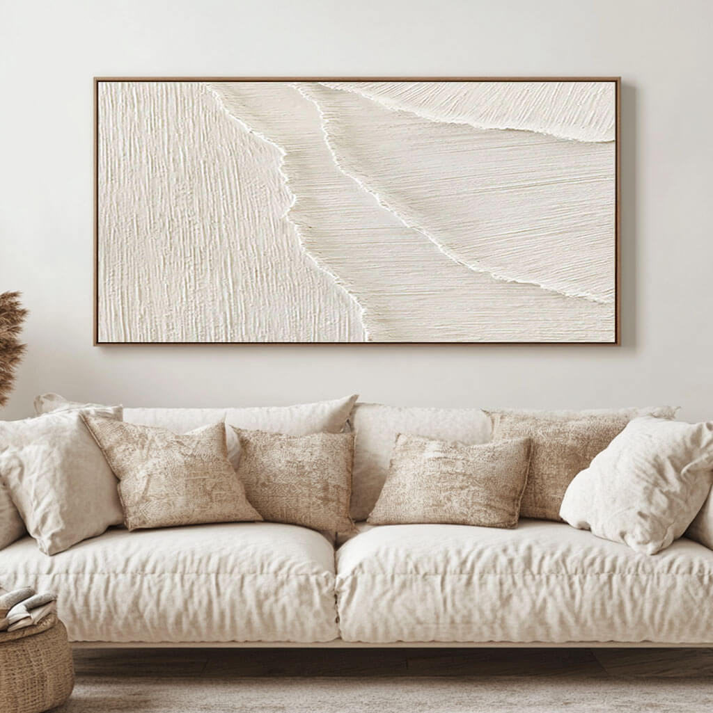 Waves of Serenity I - Textured Panoramic Abstract Wall Art Painting