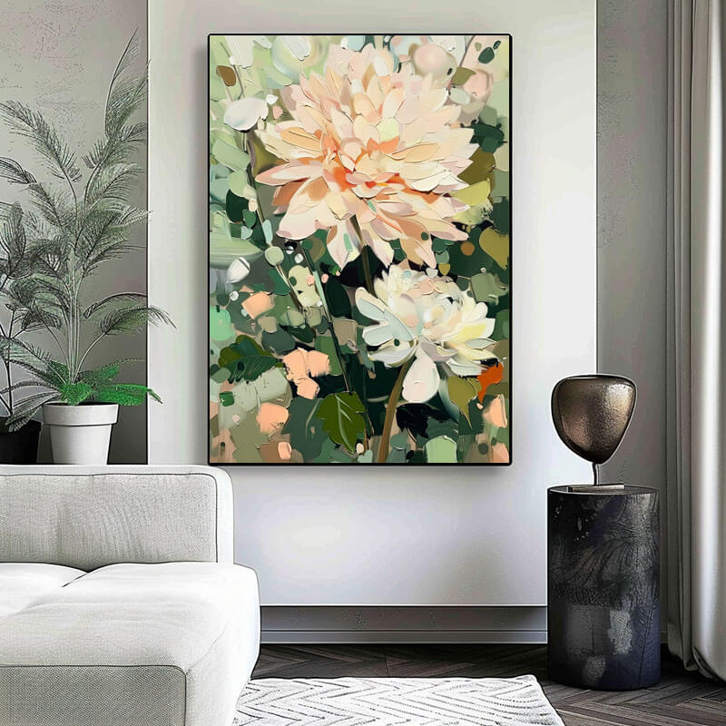 Flourish of Spring I - Abstract Art Painting of Flowers