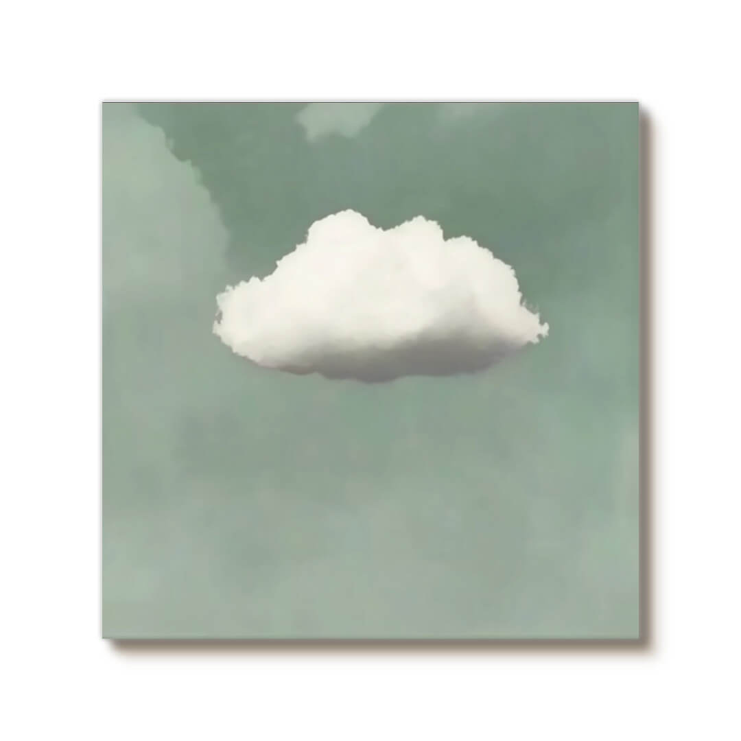 Mint Sky I - Modern Abstract Cloud Art Painting