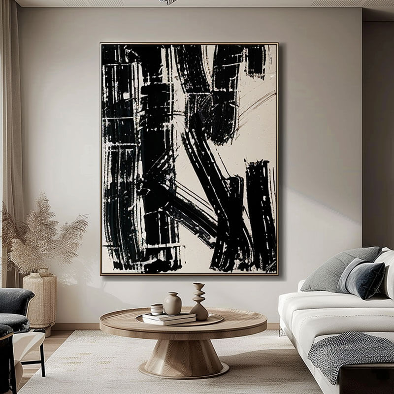Bamboo - Abstract Botanical Canvas Art Painting