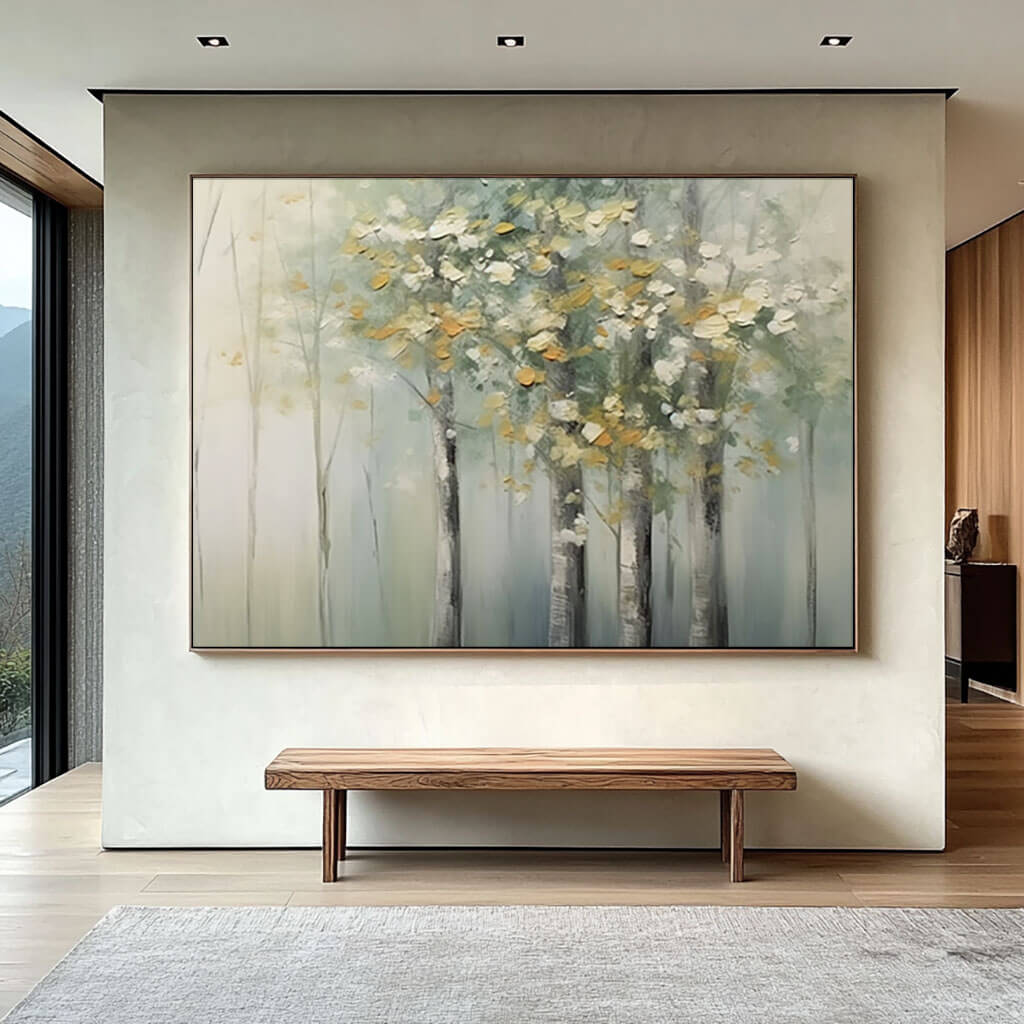 Whispering Trees - Large Abstract Art on Canvas