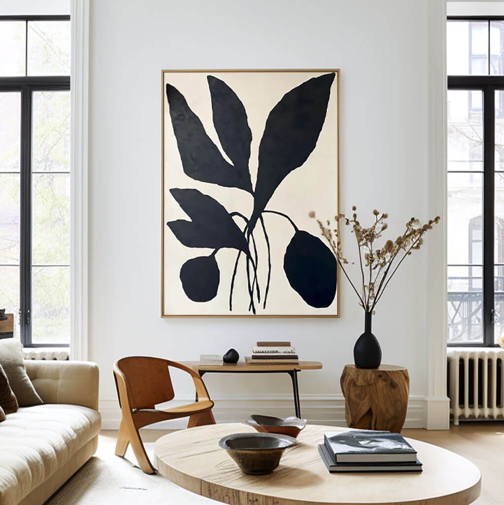 Leaf I - Abstract Botanical Wall Art Painting
