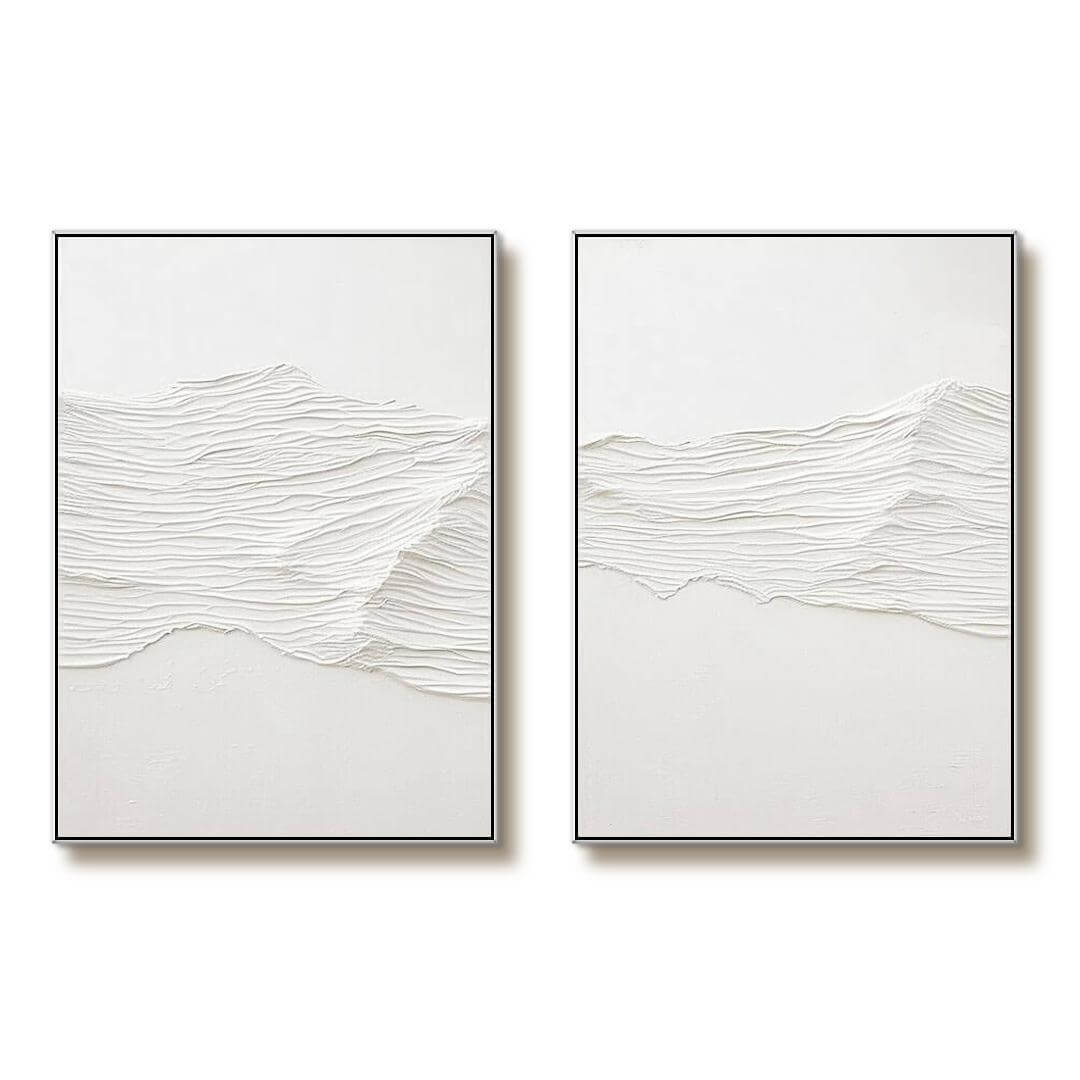 Dune - Abstract Minimalist Plaster Wall Art Set of 2