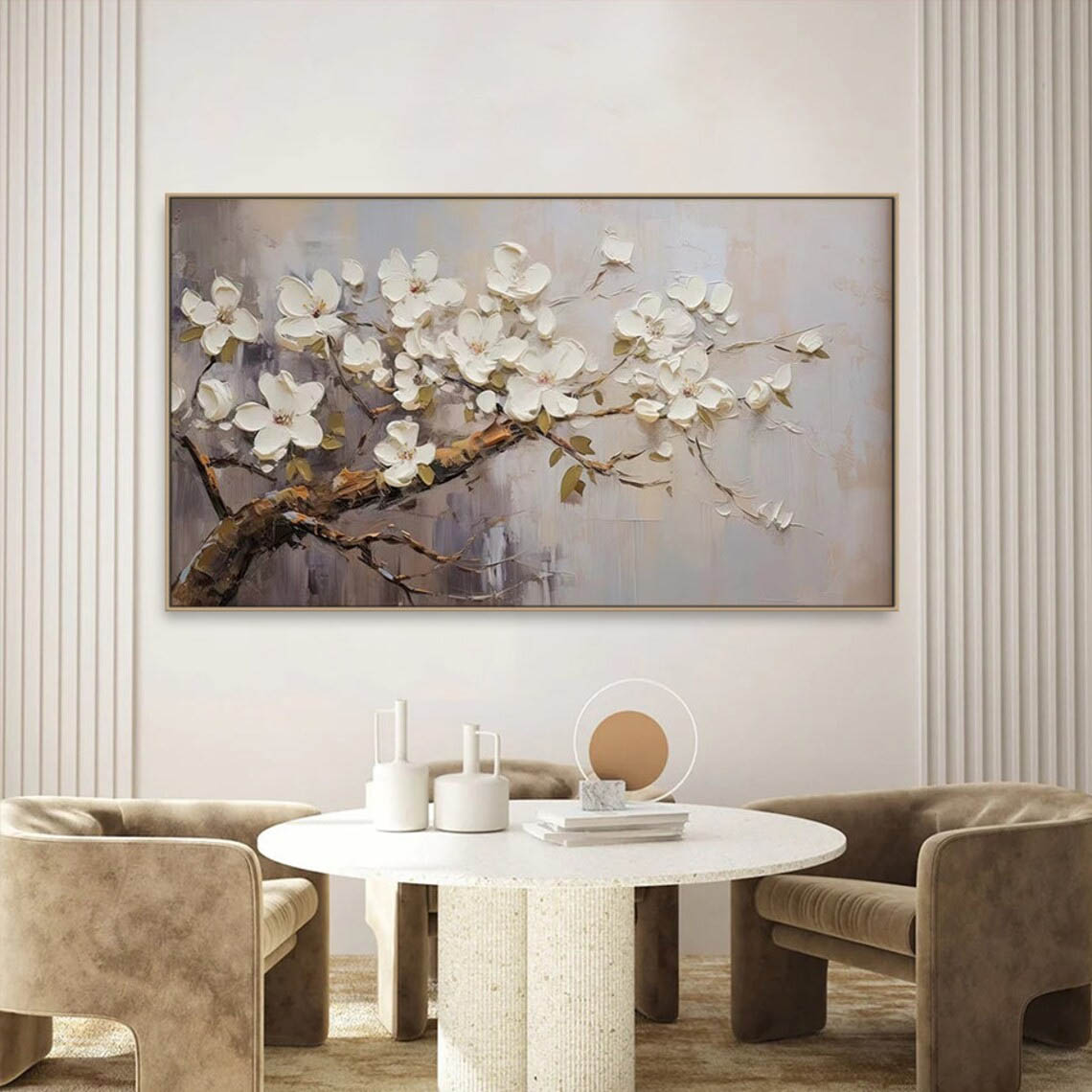 Petals Unfold - Modern Textured Botanical Wall Art