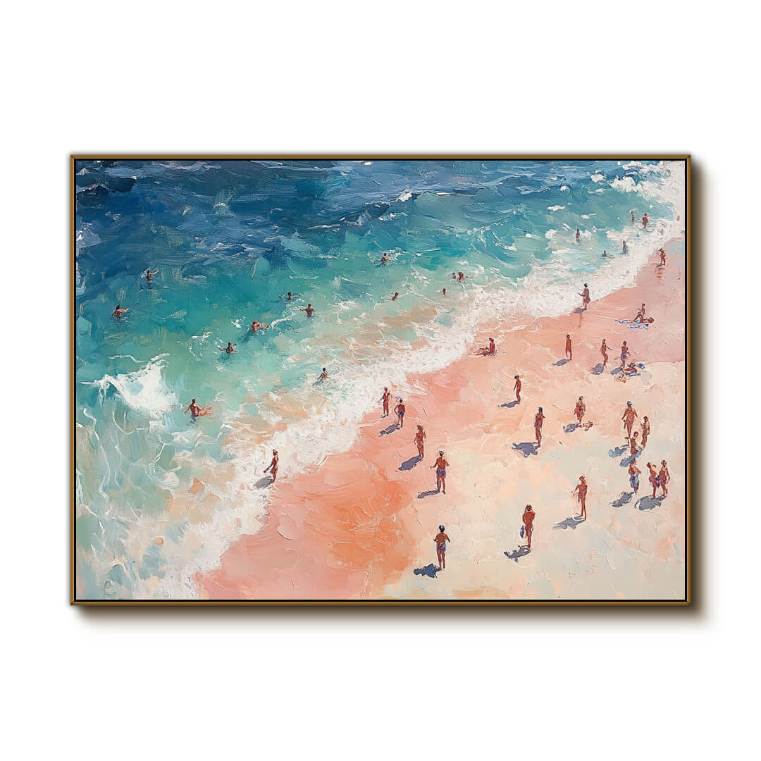 Beach Trip I - Seascape Abstract Wall Art Painting