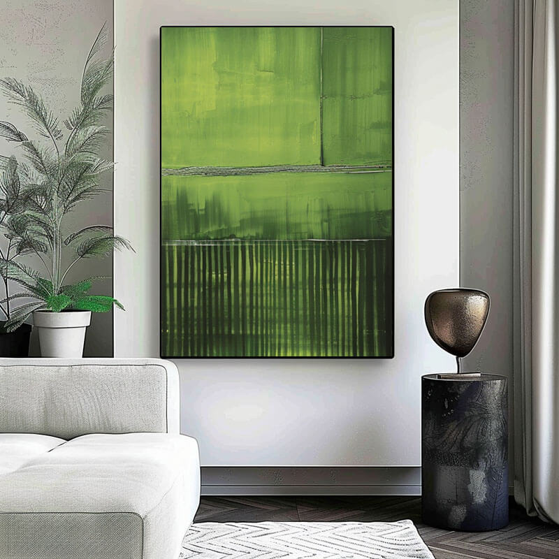 Green Invasion I - Large Minimalist Wall Art