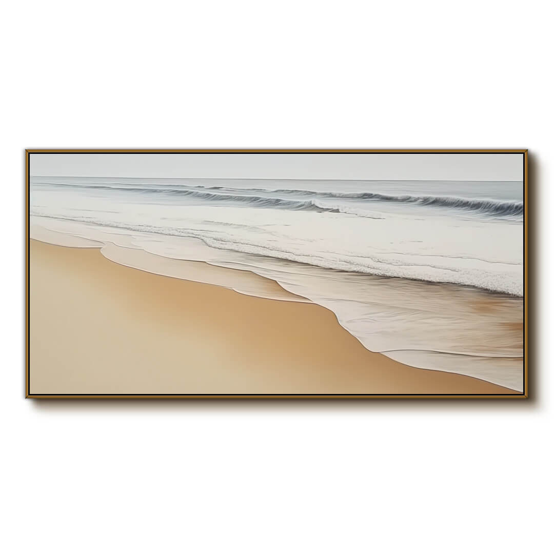Calm Beach - Large Panoramic Wall Art Painting