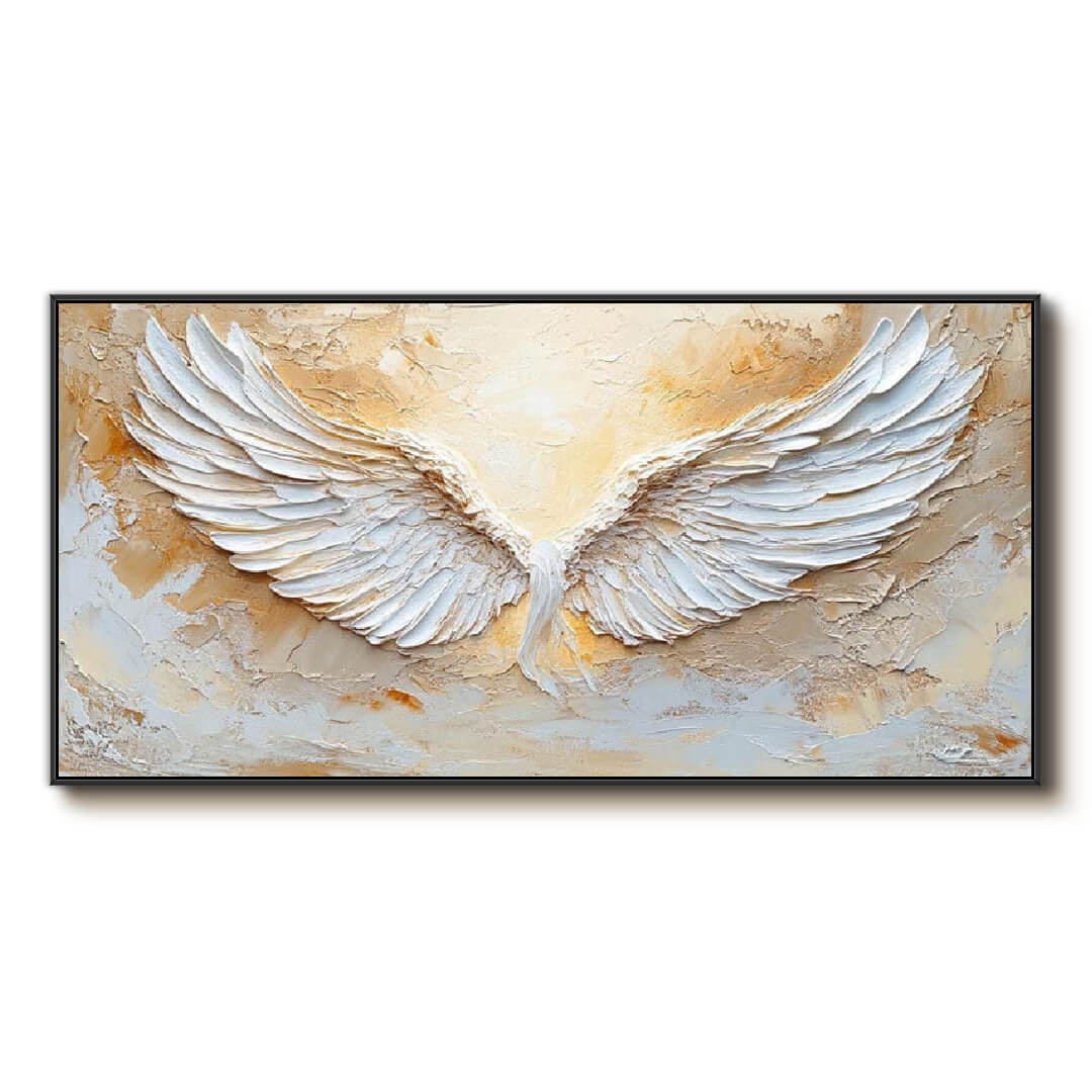 Feathers of Light - Abstract Textured Feather Wall Art