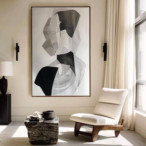 Shape of You - Large Abstract Art Canvas Painting