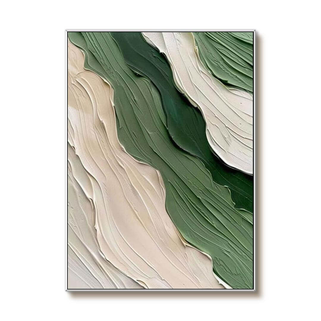 Green Falls - Huge Abstract Minimalist Wall Art