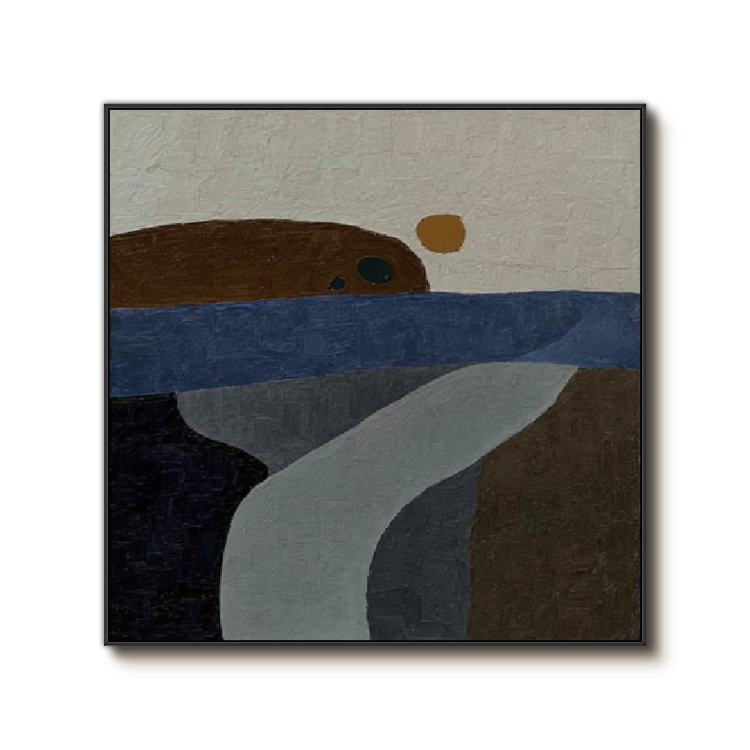 Path to Sunrise - Modern Geometric Color Block Abstract Wall Art
