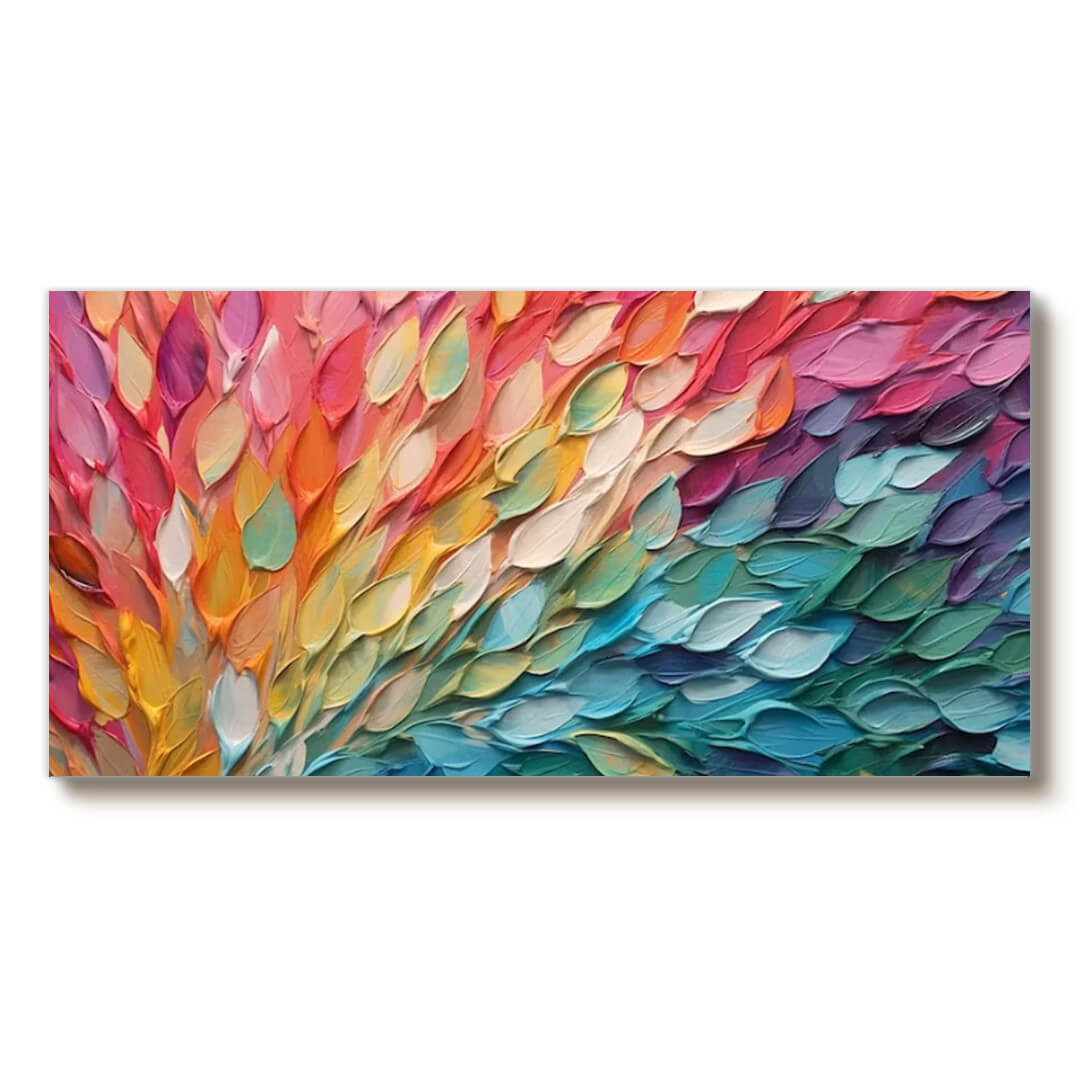 Fluid Petals I - Colorful Abstract Art on Canvas