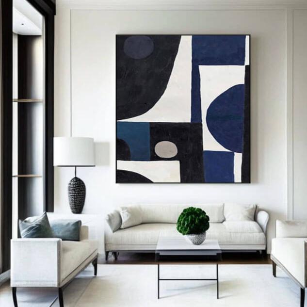 Color Geometry - Large Modern Minimalist Wall Art