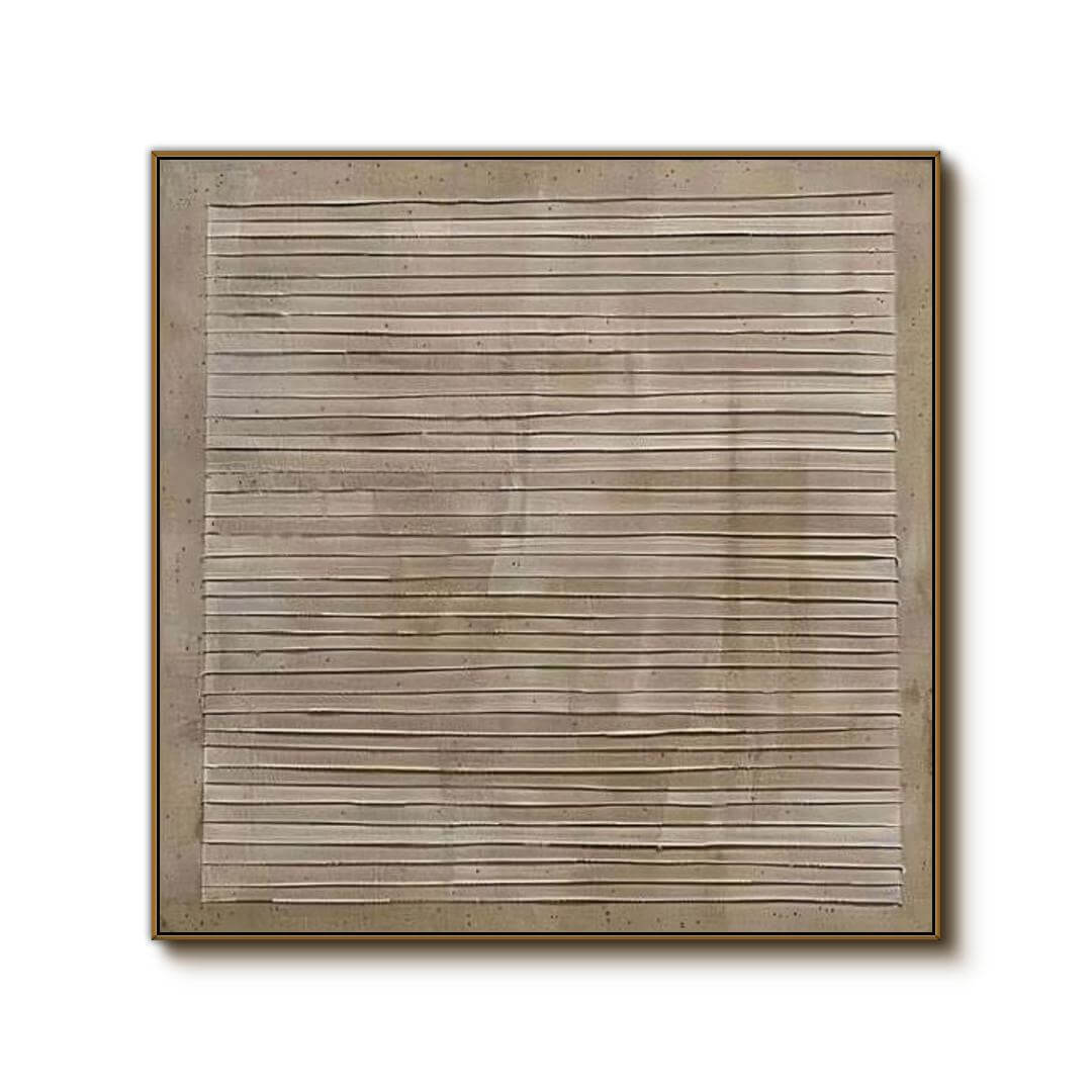 Linear Contemplations - Original Wabi Sabi Canvas Art Painting