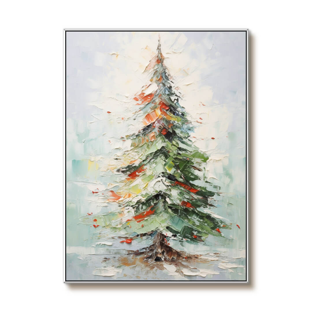 Christmas Tree - Colorful Abstract Art Painting